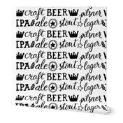 Beer lettering in black