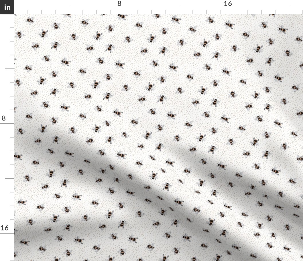 Bees and Spots Latte gritty spots summer neutral earth day vintage boho design 