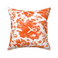 ribbon ink splashes orange large scale