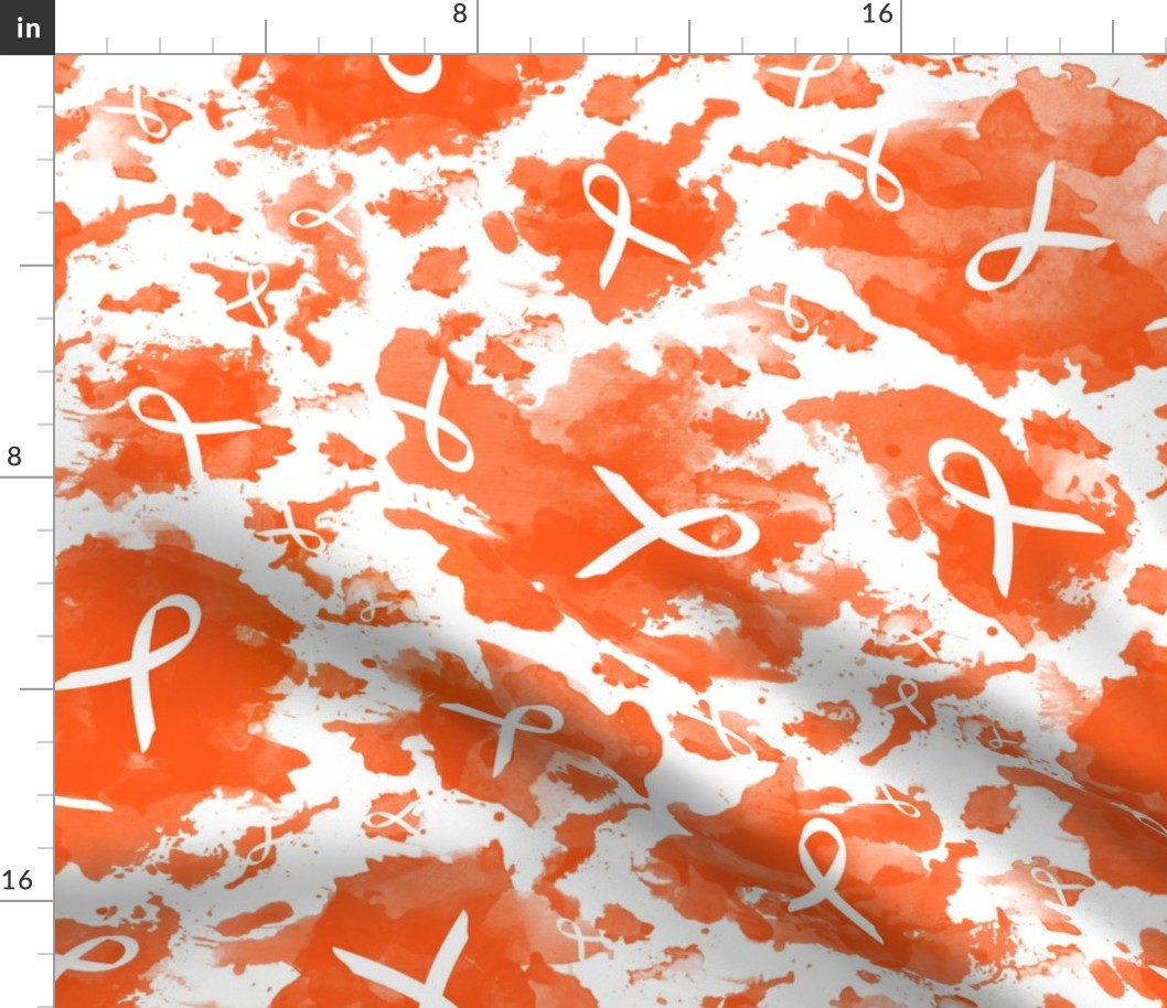 ribbon ink splashes orange large scale