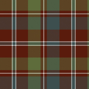 MacDonald of Glenladale tartan #1, 12" muted, c.1772