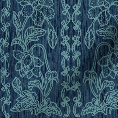 my-tjap116-MINAGREENlines-on-DARK-TURQUOISE-FABRIC-double-vertical-floral-border-resized-vector-minagreen-lines-scan-fabric-real-pattern-bkgr-NEW-DKTURQ-FABRIC-NEW2020