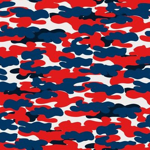 red white and blue camo fabric