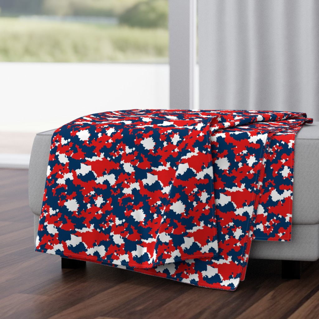 red white and blue camo fabric