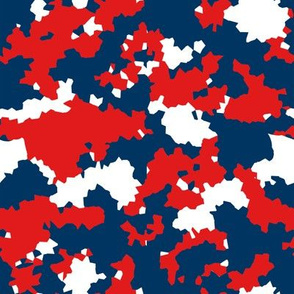 red white and blue camo fabric