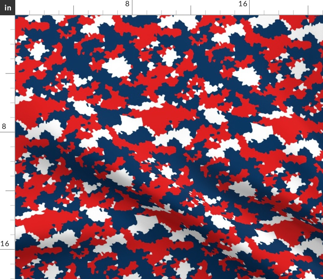 red white and blue camo fabric Fabric | Spoonflower