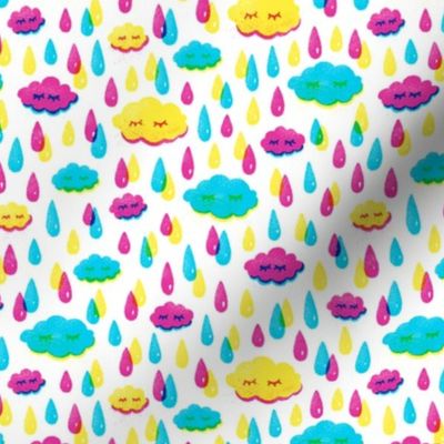 Dreamy Screen Print Rainclouds