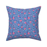 Micro Ditsy Forget Me Nots Love | Bright Pink