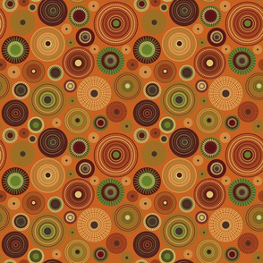 concentric circles orange | small