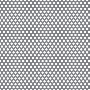 polka dots white on grey