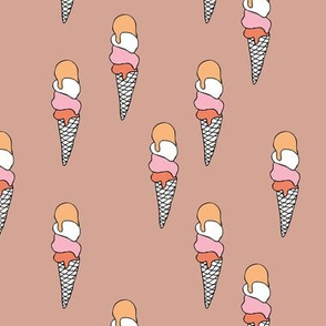 Ice cream cones and summer popsicle candy love sweet kids boho nursery design latte pink girls