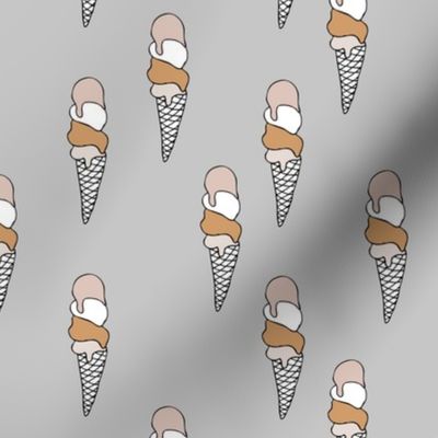 Ice cream cones and summer popsicle candy love sweet kids boho nursery design gray neutral beige boys