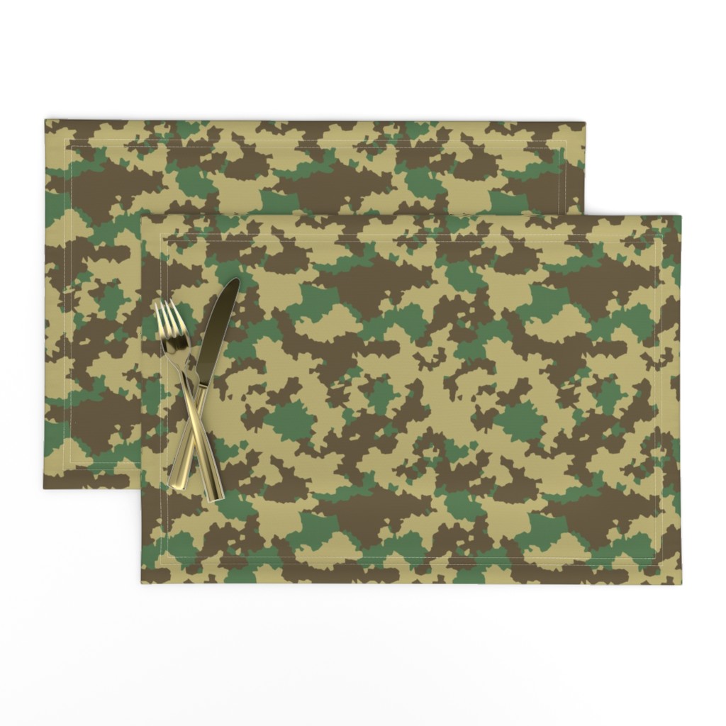 abstract camo woodland light fabric