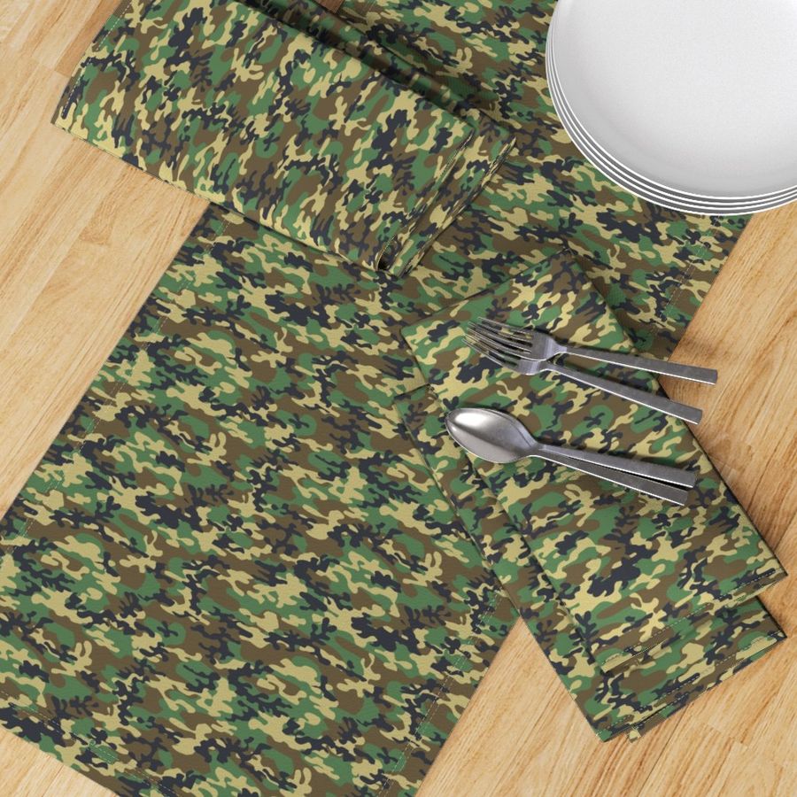 woodland camo fabric