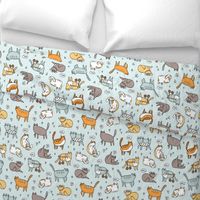 Cute special cats cartoon pattern