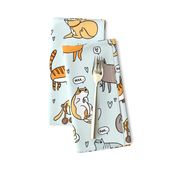 Cute special cats cartoon pattern