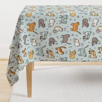 Cute special cats cartoon pattern