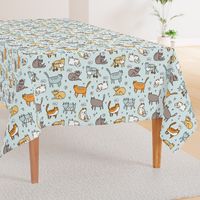 Cute special cats cartoon pattern