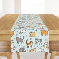 Cute special cats cartoon pattern