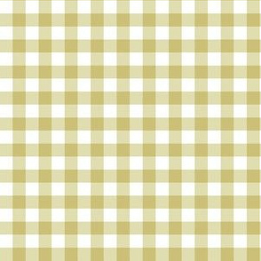 6" Faded Gold Gingham 