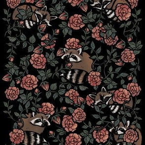 Dusty Rose Raccoons 