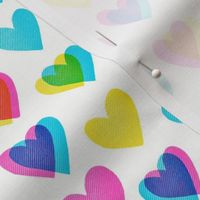 Love is Love Rainbow Pride Screen Print Hearts