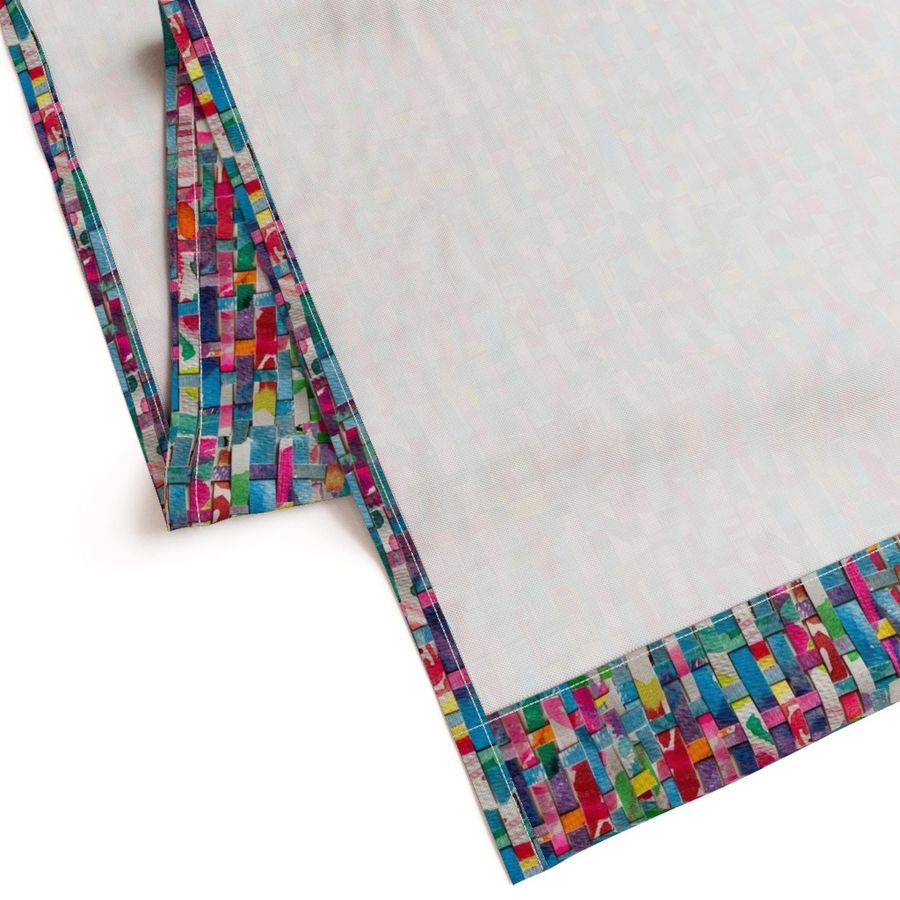 Bright Multicolor Paper Weaving Texture