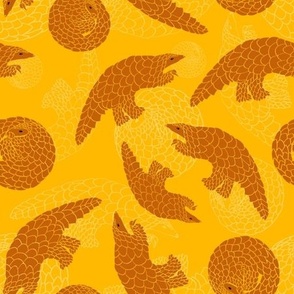 Pangolins in Burnt Orange