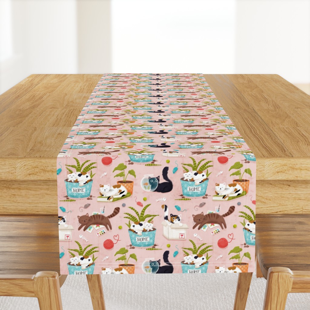 Home for cats - cute cats cat fabric