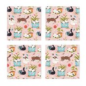 Home for cats - cute cats cat fabric