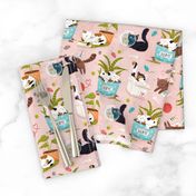 Home for cats - cute cats cat fabric