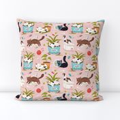 Home for cats - cute cats cat fabric
