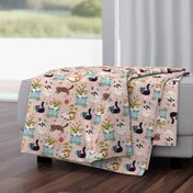 Home for cats - cute cats cat fabric