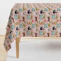 Home for cats - cute cats cat fabric