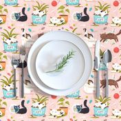 Home for cats - cute cats cat fabric