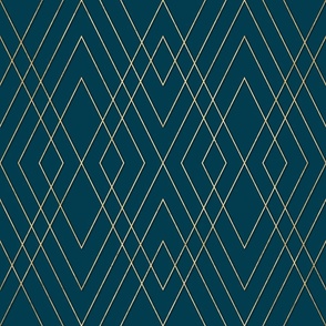 GOLD DECO ON TEAL