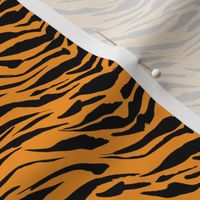 Orange Safari Tiger Stripes Modern Bright Print Animal Skin