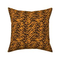 Orange Safari Tiger Stripes Modern Bright Print Animal Skin