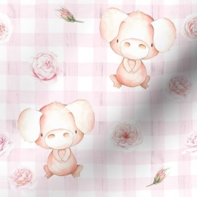 Pig Gingham Pink