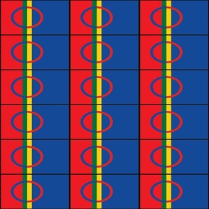 SAMI Samisk Samiska Lapp flag