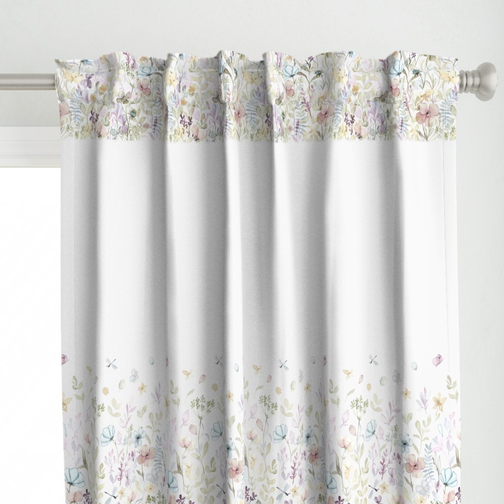 Ombre Border MEDIUM Spring Floral meadow