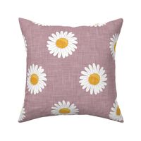 (jumbo scale) daisies - happy day daisy flowers - mauve - LAD20