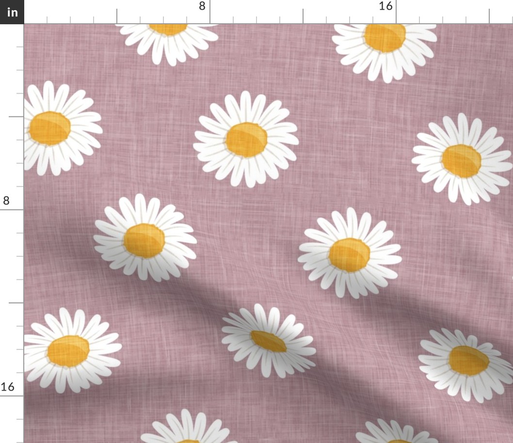 (jumbo scale) daisies - happy day daisy flowers - mauve - LAD20