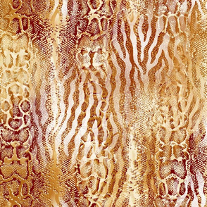 animal skin patchwork in caramel