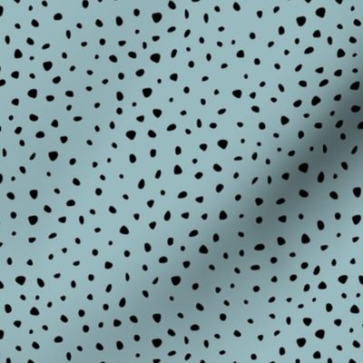 Little spots and speckles panther animal skin cheetah confetti abstract minimal dots winter cool stone blue SMALL