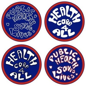 Patriotic Public Health Buttons by Su_G_©SuSchaefer