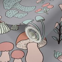 (Small)Snails and Fungi - Muted