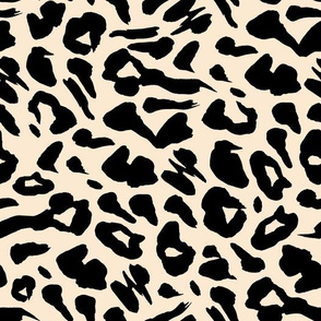 Abstract Safari Black on Beige