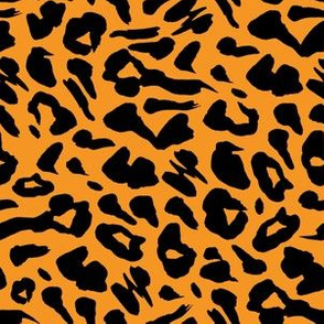 Bright Orange Panther or Jaguar Safari Animal Skin