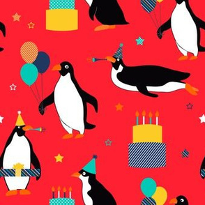 Party Penguins Red